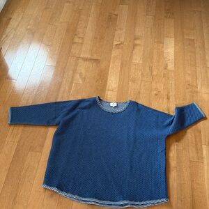 Tuckernuck - Heathered Navy Reversible Ally Swing Sweatshirt